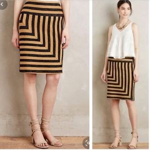 Anthropologie Eva Franco Stripped Pencil Skirt